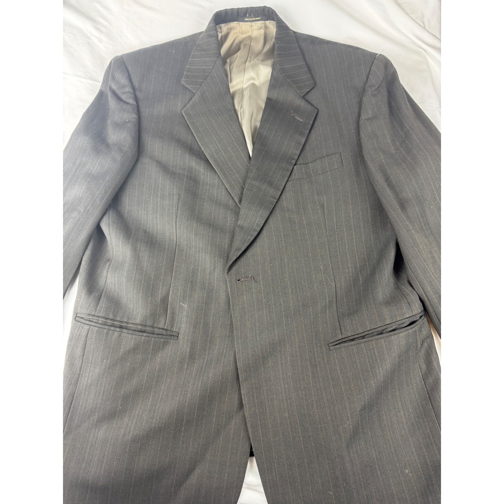 Givenchy Men's Dark Pinstripe Suit Jacket Blazer Elegant Business Formal